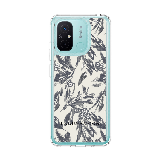Slim Protection Case［ LAGUNAMOON - BotanicalJacquard - White×Black ］