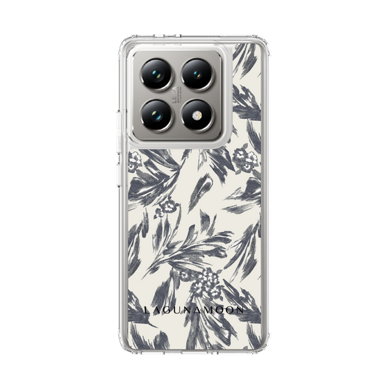 Slim Protection Case［ LAGUNAMOON - BotanicalJacquard - White×Black ］