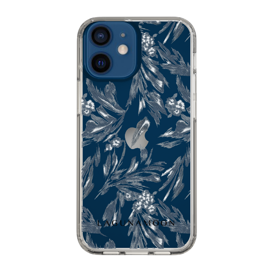 Slim Protection Case［ LAGUNAMOON - BotanicalJacquard - Clear×Black ］