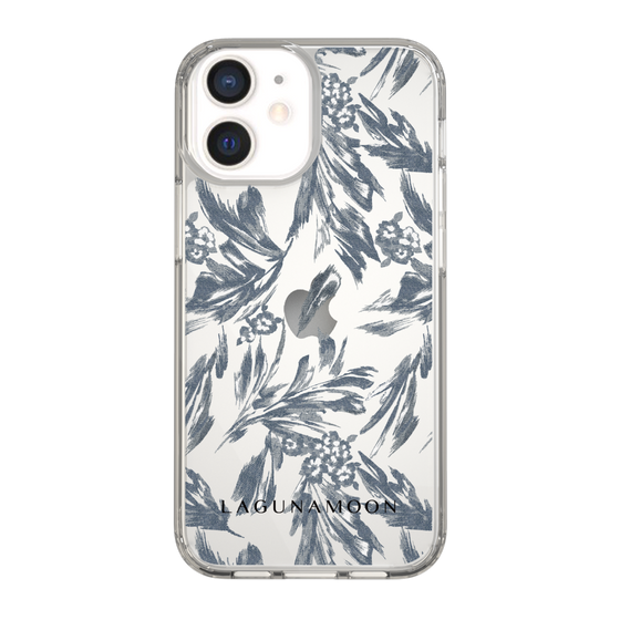Slim Protection Case［ LAGUNAMOON - BotanicalJacquard - Clear×Black ］