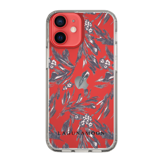 Slim Protection Case［ LAGUNAMOON - BotanicalJacquard - Clear×Black ］