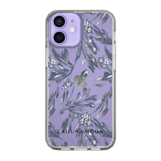 Slim Protection Case［ LAGUNAMOON - BotanicalJacquard - Clear×Black ］