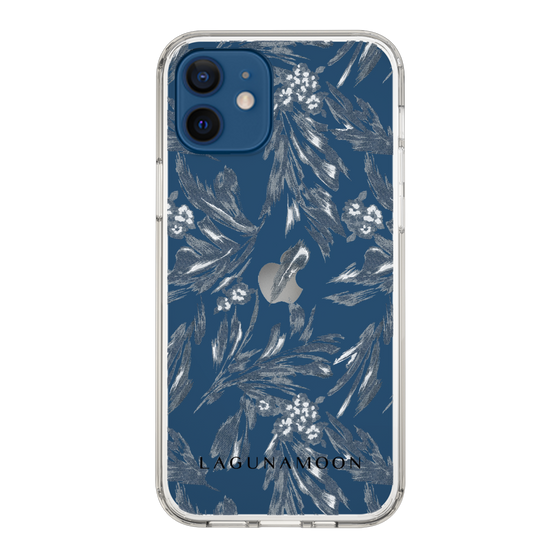 Slim Protection Case［ LAGUNAMOON - BotanicalJacquard - Clear×Black ］