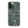 Slim Protection Case［ LAGUNAMOON - BotanicalJacquard - Clear×Black ］