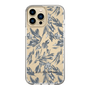 Slim Protection Case［ LAGUNAMOON - BotanicalJacquard - Clear×Black ］