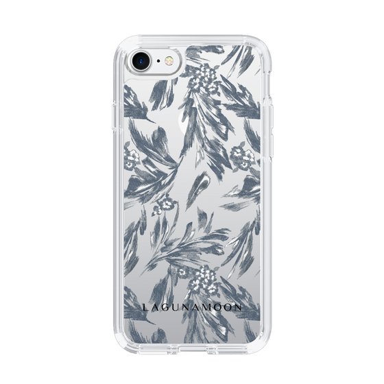 Slim Protection Case［ LAGUNAMOON - BotanicalJacquard - Clear×Black ］