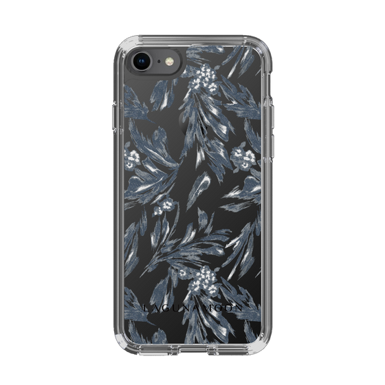 Slim Protection Case［ LAGUNAMOON - BotanicalJacquard - Clear×Black ］