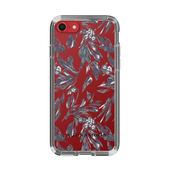 Slim Protection Case［ LAGUNAMOON - BotanicalJacquard - Clear×Black ］