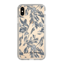 Slim Protection Case［ LAGUNAMOON - BotanicalJacquard - Clear×Black ］