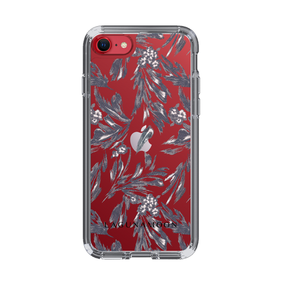 Slim Protection Case［ LAGUNAMOON - BotanicalJacquard - Clear×Black ］
