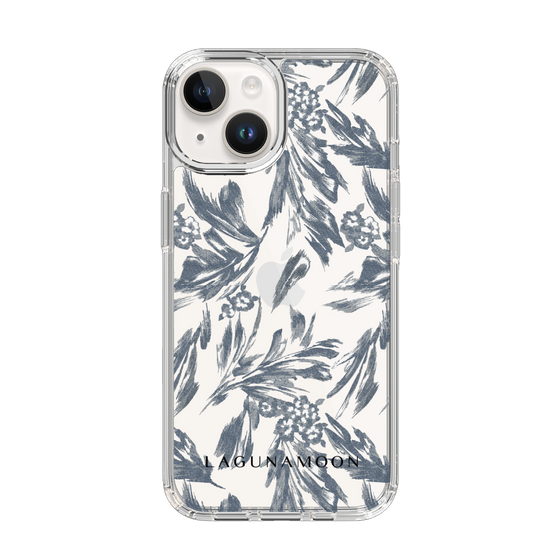 Slim Protection Case［ LAGUNAMOON - BotanicalJacquard - Clear×Black ］