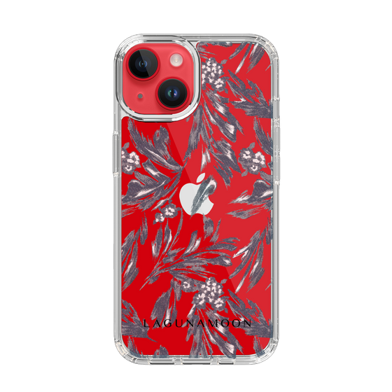 Slim Protection Case［ LAGUNAMOON - BotanicalJacquard - Clear×Black ］