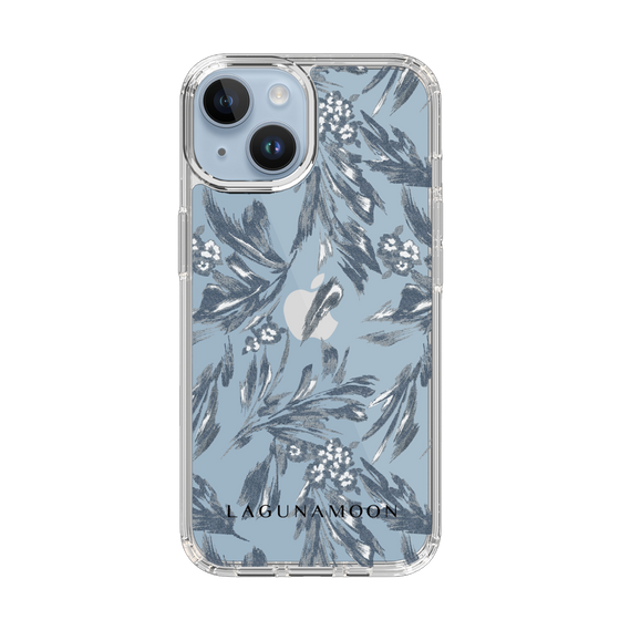 Slim Protection Case［ LAGUNAMOON - BotanicalJacquard - Clear×Black ］
