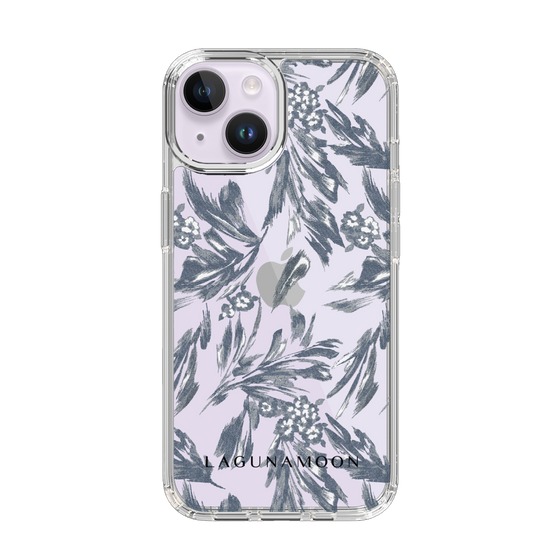 Slim Protection Case［ LAGUNAMOON - BotanicalJacquard - Clear×Black ］