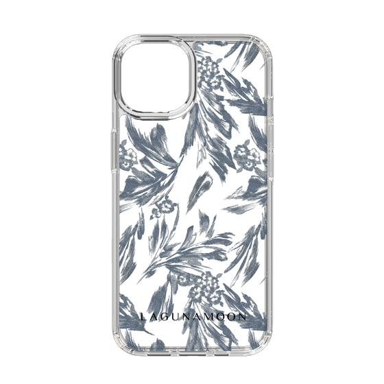 Slim Protection Case［ LAGUNAMOON - BotanicalJacquard - Clear×Black ］