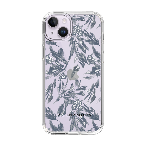 Slim Protection Case［ LAGUNAMOON - BotanicalJacquard - Clear×Black ］