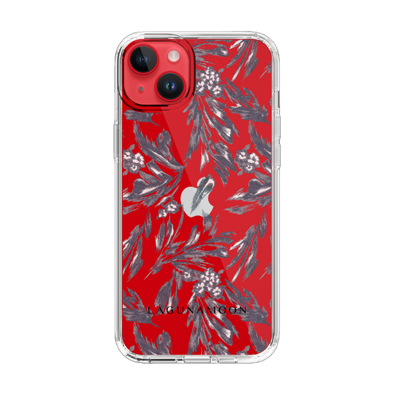 Slim Protection Case［ LAGUNAMOON - BotanicalJacquard - Clear×Black ］