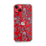 Slim Protection Case［ LAGUNAMOON - BotanicalJacquard - Clear×Black ］