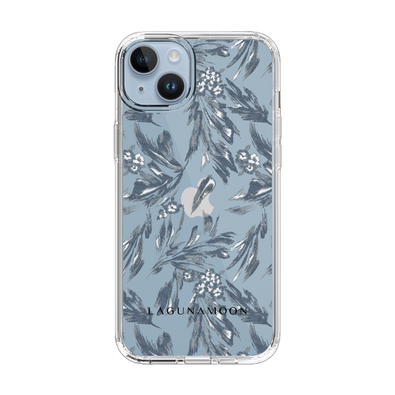 Slim Protection Case［ LAGUNAMOON - BotanicalJacquard - Clear×Black ］