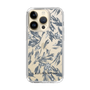 Slim Protection Case［ LAGUNAMOON - BotanicalJacquard - Clear×Black ］