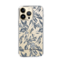 Slim Protection Case［ LAGUNAMOON - BotanicalJacquard - Clear×Black ］