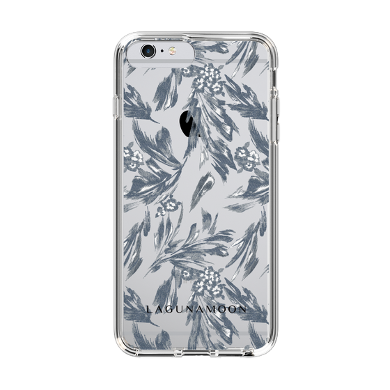 Slim Protection Case［ LAGUNAMOON - BotanicalJacquard - Clear×Black ］