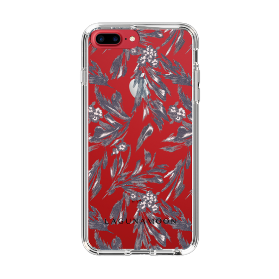Slim Protection Case［ LAGUNAMOON - BotanicalJacquard - Clear×Black ］