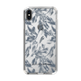 Slim Protection Case［ LAGUNAMOON - BotanicalJacquard - Clear×Black ］