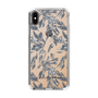 Slim Protection Case［ LAGUNAMOON - BotanicalJacquard - Clear×Black ］