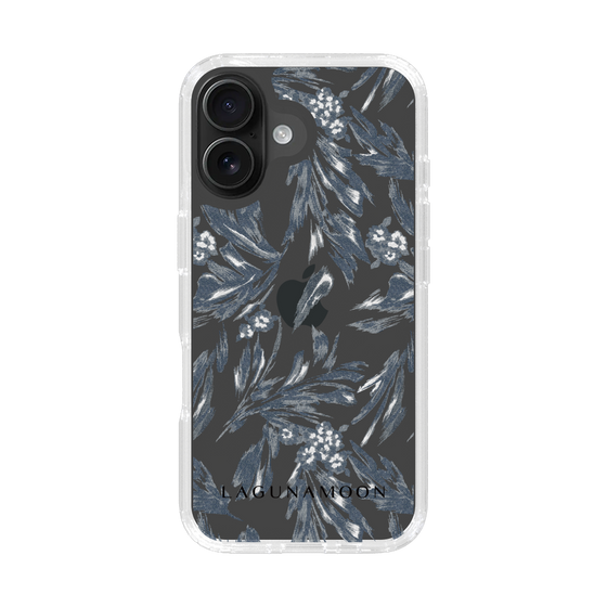 Slim Protection Case［ LAGUNAMOON - BotanicalJacquard - Clear×Black ］