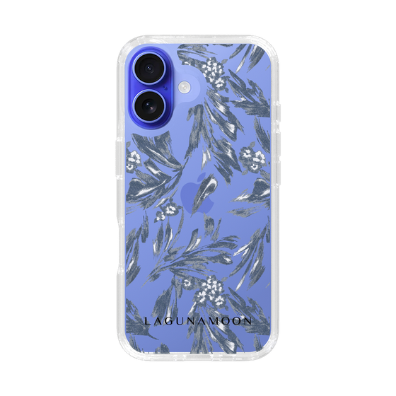 Slim Protection Case［ LAGUNAMOON - BotanicalJacquard - Clear×Black ］