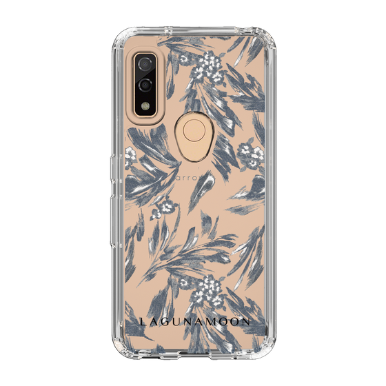 Slim Protection Case［ LAGUNAMOON - BotanicalJacquard - Clear×Black ］