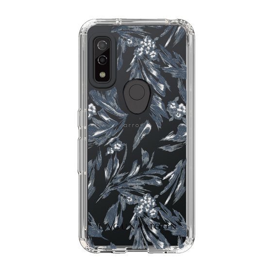Slim Protection Case［ LAGUNAMOON - BotanicalJacquard - Clear×Black ］
