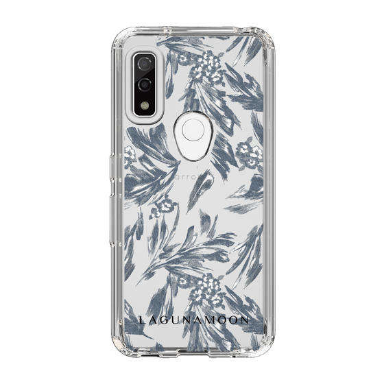 Slim Protection Case［ LAGUNAMOON - BotanicalJacquard - Clear×Black ］