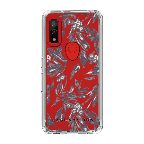 Slim Protection Case［ LAGUNAMOON - BotanicalJacquard - Clear×Black ］