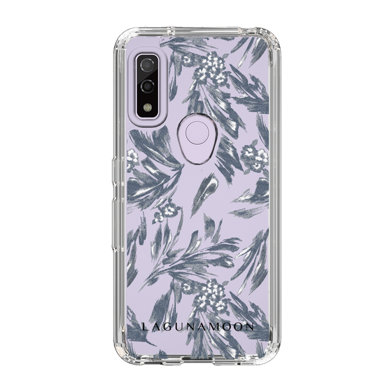 Slim Protection Case［ LAGUNAMOON - BotanicalJacquard - Clear×Black ］