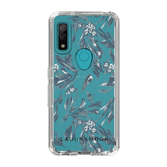 Slim Protection Case［ LAGUNAMOON - BotanicalJacquard - Clear×Black ］
