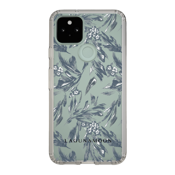 Slim Protection Case［ LAGUNAMOON - BotanicalJacquard - Clear×Black ］