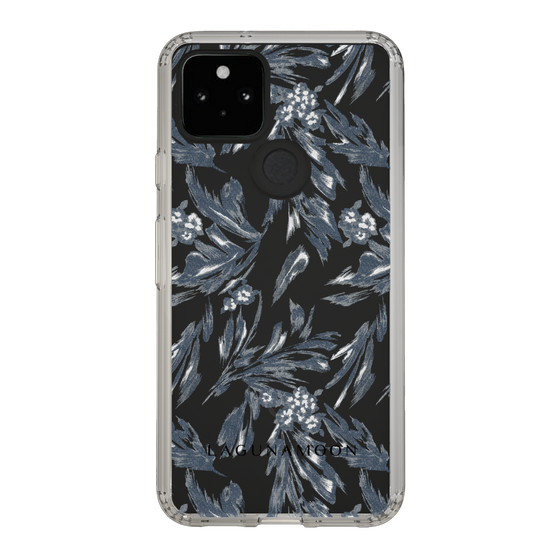 Slim Protection Case［ LAGUNAMOON - BotanicalJacquard - Clear×Black ］