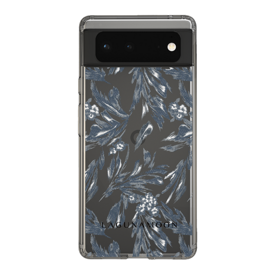 Slim Protection Case［ LAGUNAMOON - BotanicalJacquard - Clear×Black ］