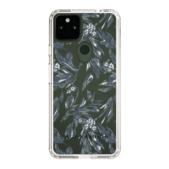 Slim Protection Case［ LAGUNAMOON - BotanicalJacquard - Clear×Black ］