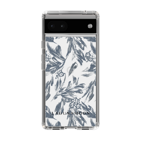 Slim Protection Case［ LAGUNAMOON - BotanicalJacquard - Clear×Black ］
