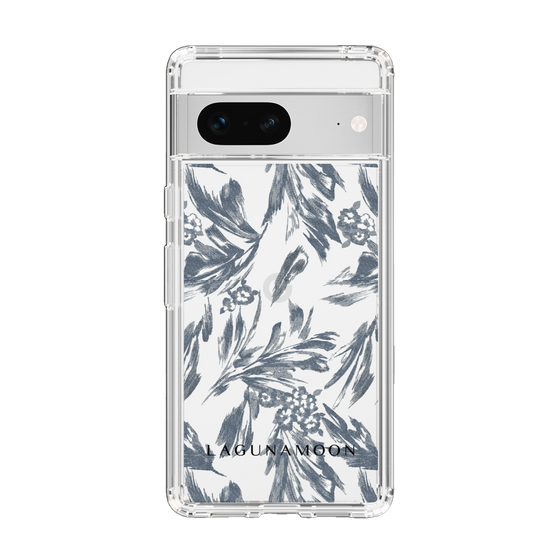 Slim Protection Case［ LAGUNAMOON - BotanicalJacquard - Clear×Black ］