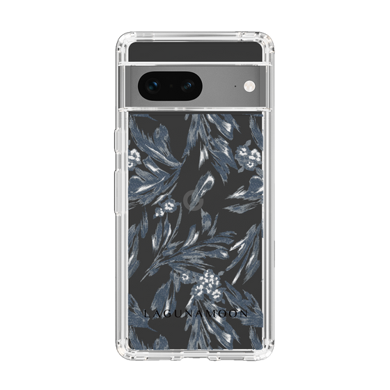 Slim Protection Case［ LAGUNAMOON - BotanicalJacquard - Clear×Black ］