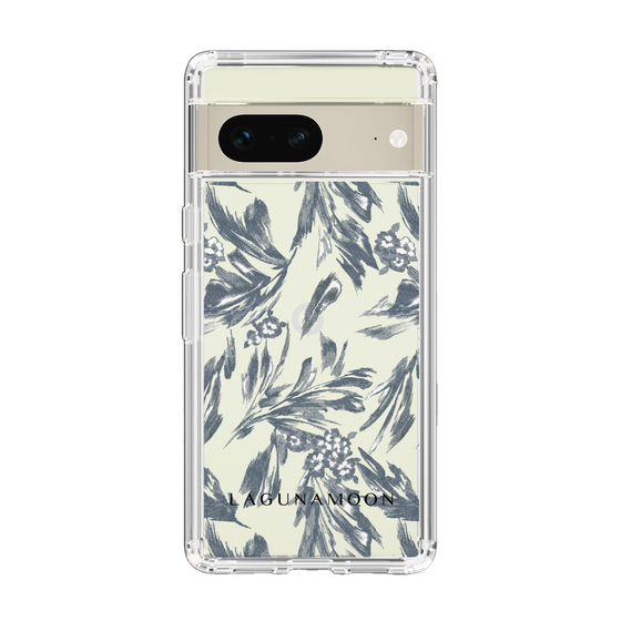 Slim Protection Case［ LAGUNAMOON - BotanicalJacquard - Clear×Black ］