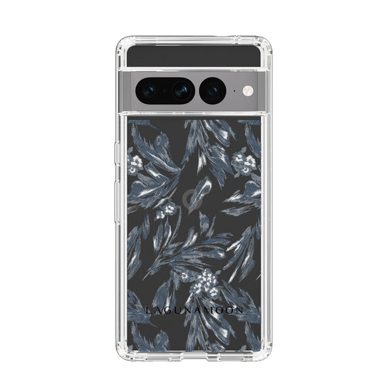 Slim Protection Case［ LAGUNAMOON - BotanicalJacquard - Clear×Black ］