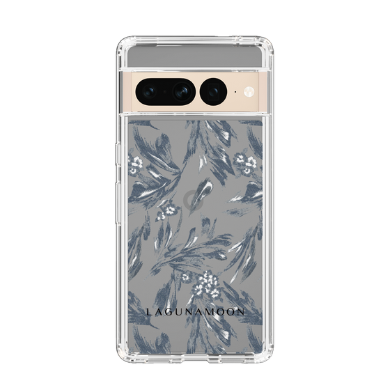 Slim Protection Case［ LAGUNAMOON - BotanicalJacquard - Clear×Black ］