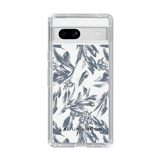 Slim Protection Case［ LAGUNAMOON - BotanicalJacquard - Clear×Black ］