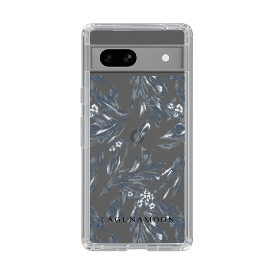 Slim Protection Case［ LAGUNAMOON - BotanicalJacquard - Clear×Black ］