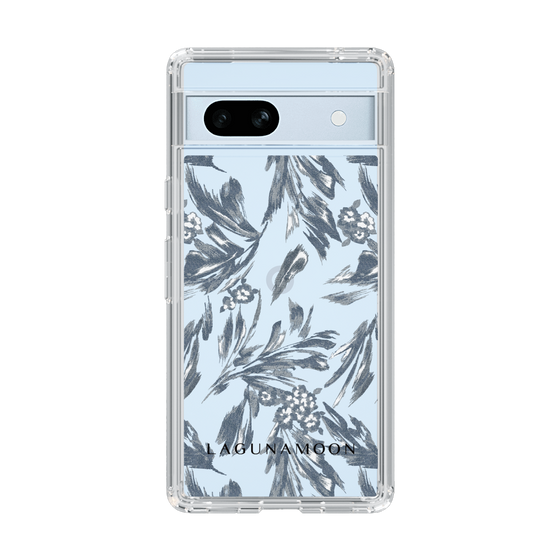 Slim Protection Case［ LAGUNAMOON - BotanicalJacquard - Clear×Black ］